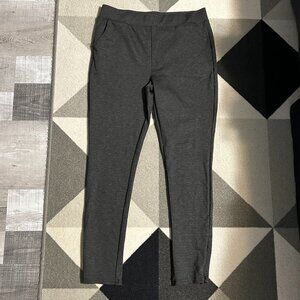 NWOT A New Day Charcoal Gray Zippered Hem Leggings Women's Size L